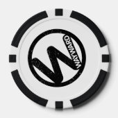 Verirrte Spielkarten Pokerchips (Vorderseite)