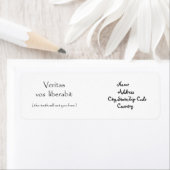 Veritas vos liberabit-address-Label (Insitu)