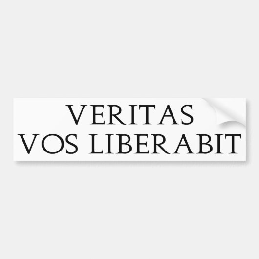 Veritas Vos Liberabit Autoaufkleber (Vorne)