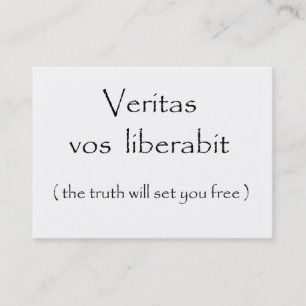 Veritas vos Liberabitgeschäft Karten