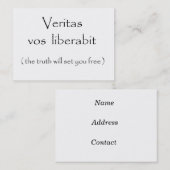 Veritas vos Liberabitgeschäft Karten (Vorne/Hinten)