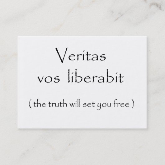 Veritas vos Liberabitgeschäft Karten (Vorderseite)