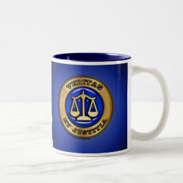 VERITAS ZU BLAUE ZWEIFARBIGE TASSE