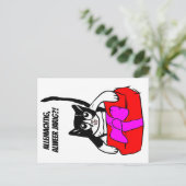 verjaardagskaart met Yuki / birthdaycard  Postkarte (Stehend Vorderseite)