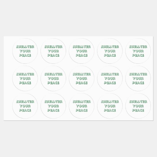 Verjüngung des Friedens Etiketten (Blatt)