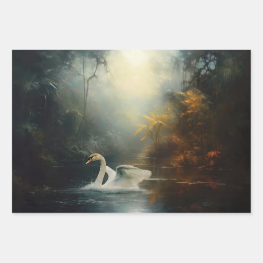 Verjüngung eines Schwangs im Entkundungspapier Geschenkpapier Set (Vorderseite 2)