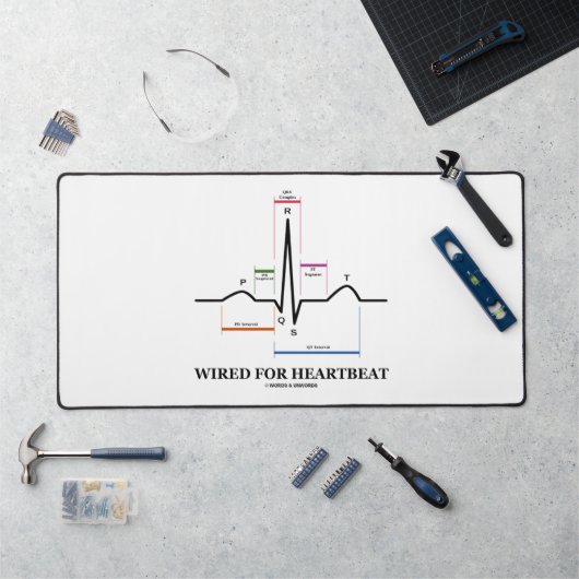 verkabelt für Heartbeat ECG/EKG Sinus Rhythmus Schreibtischunterlage (Arbeitsplatz)