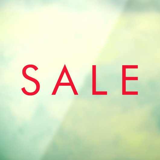 Verkauf 40" Basic Red In-Store Business Ads Fensteraufkleber (Blatt 3)