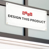 VERKAUF! Banner - 1.6'x3' - Außenbanner mit Metall (Äußeres Gebäude)