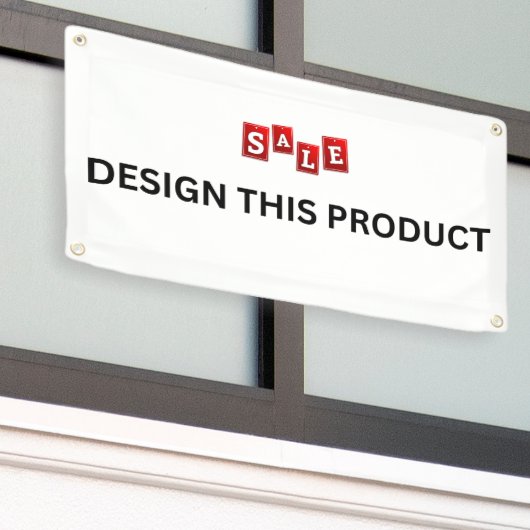 VERKAUF! Banner - 1.6'x3' - Außenbanner mit Metall (Äußeres Gebäude)