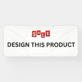 VERKAUF! Banner - 2.5' x 6' - Außenbanner mit Meta (Horizontal)