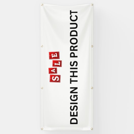 VERKAUF! Banner - 2.5' x 6' - Außenbanner mit Meta (Vertikal)