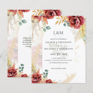 VERKAUF! Boho Burgundy Gold Floral Country Stallfa