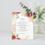 VERKAUF! Boho Burgundy Gold Floral Country Stallfa (Stehend Vorderseite)