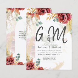 VERKAUF! Boho Burgundy Gold Floral Country Stallfa