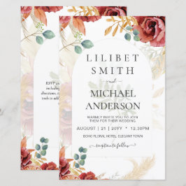 VERKAUF! Boho Burgundy Gold Floral Country Stallfa