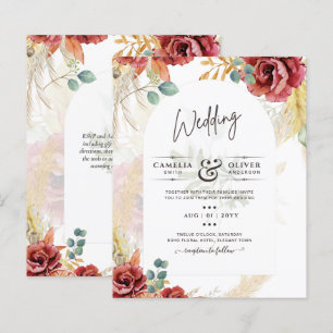 VERKAUF! Boho Burgundy Gold Floral Country Stallfa