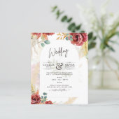 VERKAUF! Boho Burgundy Gold Floral Country Stallfa (Stehend Vorderseite)