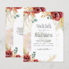 VERKAUF! Boho Burgundy Gold Floral Country Stallfa