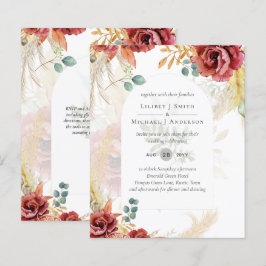 VERKAUF! Boho Burgundy Gold Floral Country Stallfa