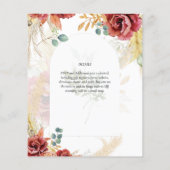 VERKAUF! Boho Burgundy Gold Floral Country Stallfa Flyer (Hinten)