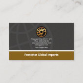 Verkauf der Grauglobe-Braune, Weiße vertikale Spal Visitenkarte (Rückseite)