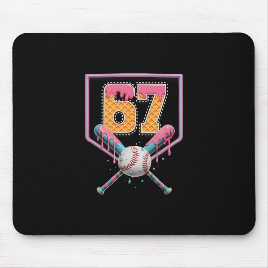 Verkauf Drip Nummer 67 Lustig Sechs Sieben 6 7 Mem Mousepad (Vorne)