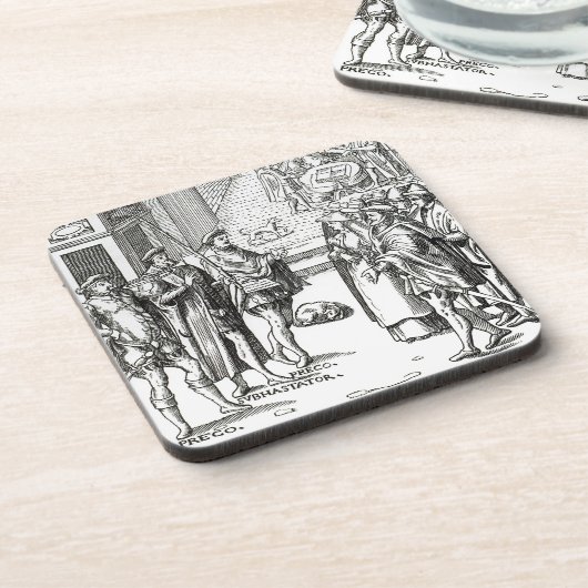 Verkauf durch Stadtausrufer, nach einem Getränkeuntersetzer (Linke Seite)