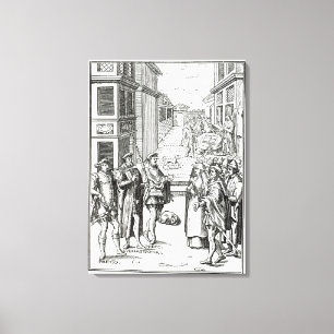 Verkauf durch Stadtausrufer, nach einem Leinwanddruck