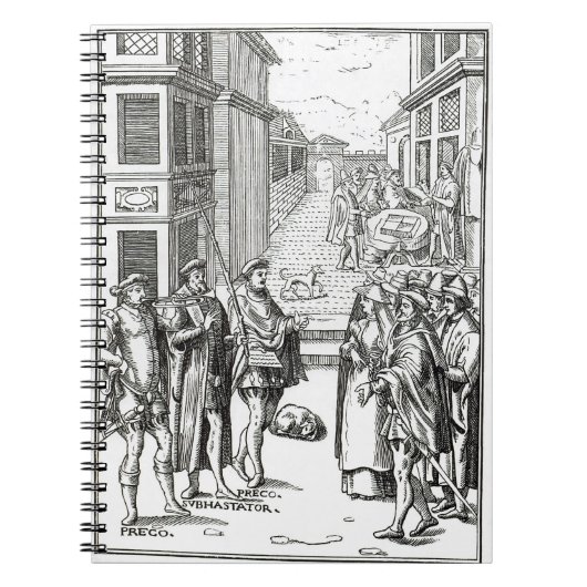 Verkauf durch Stadtausrufer, nach einem Notizblock (Vorderseite)