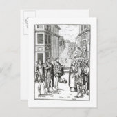 Verkauf durch Stadtausrufer, nach einem Postkarte (Vorne/Hinten)