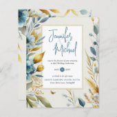 VERKAUF! Einladungen zur Hochzeit von aquamarinen (Vorne/Hinten)