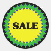 VERKAUF Einzelhandelsverkauf-Aufkleber Runder Aufkleber (Vorderseite)