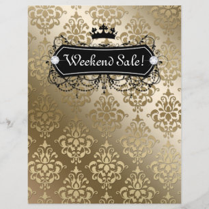 Verkauf Flyer Mode Schmuck Salon Krone Gold