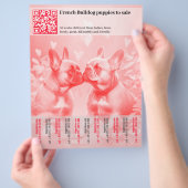 Verkauf französischer Welpen Design Flyer (Hand)