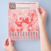 Verkauf französischer Welpen Design Flyer (Hand)
