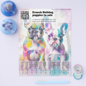 Verkauf französischer Welpen Design Flyer (Einzeln)