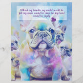 Verkauf französischer Welpen Design Flyer (Hinten)