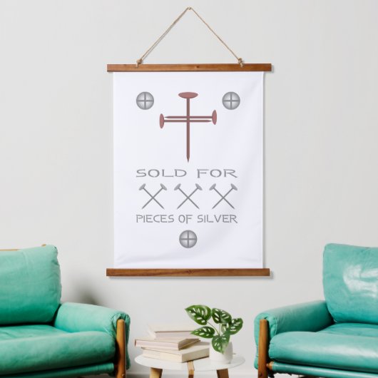 Verkauf für 30 Stück Silber Wandteppich Mit Holzrahmen (Wohnzimmer)