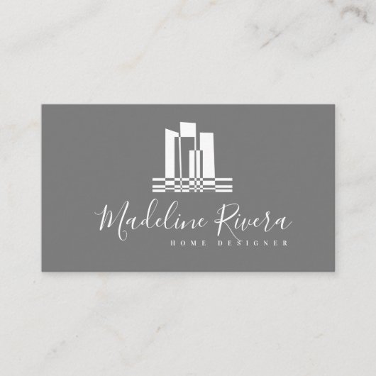 Verkauf geometrischer Zuhause-Designer Visitenkarte (Vorderseite)