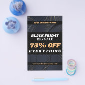 Verkauf Gold Blue Black Texture Typografie Flyer (Einzeln)