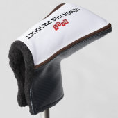 VERKAUF! Golf Putter Head Cover - Braun Trimm - Cu Golf Headcover (3/4 Vorderseite)