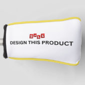 VERKAUF! Golf Putter Head Cover - Gelber Schnitt - Golf Headcover (Vorderseite)