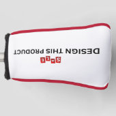 VERKAUF! Golf Putter Head Cover - Red trix - Custo Headcover (Vorderseite)