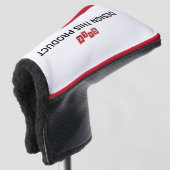 VERKAUF! Golf Putter Head Cover - Red trix - Custo Headcover (3/4 Vorderseite)