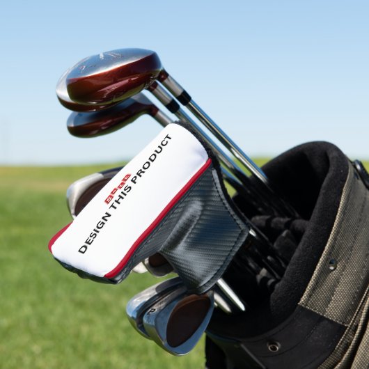 VERKAUF! Golf Putter Head Cover - Red trix - Custo Headcover (In Situ)