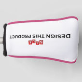 VERKAUF! Golf Putter Head Cover - Rosa Trimm - Cus Headcover (Vorderseite)
