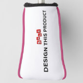 VERKAUF! Golf Putter Head Cover - Rosa Trimm - Cus Headcover (Rotieren 90)