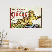 Verkauf & Grauer 3 Ring Circus Poster (Küche)