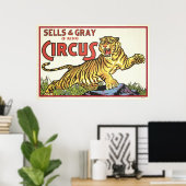 Verkauf & Grauer 3 Ring Circus Poster (Heimbüro)
